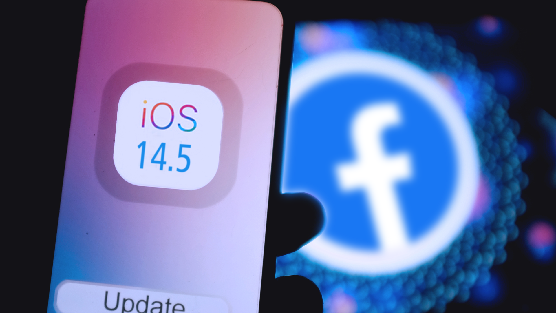 Bilde av en mobil som viser iOs 14.5